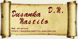 Dušanka Mastilo vizit kartica